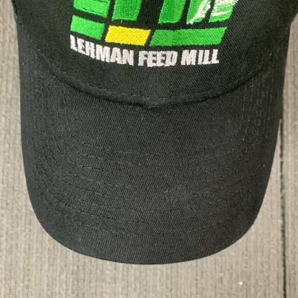 LFM Lehman Feed Mill Baseball Hat Mens OSFM Black Strapback Cap New Era 9Forty - Picture 4 of 14